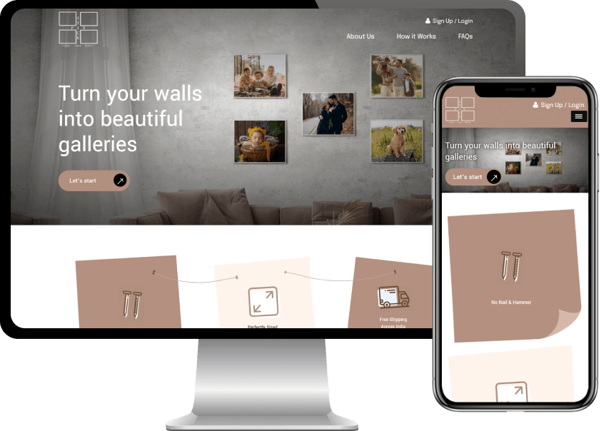 Website for a Photo Framing Service